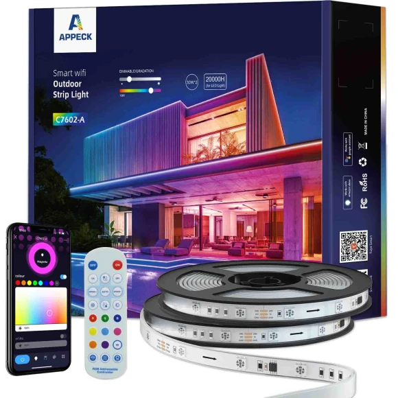 Outdoor LED Strip Lights 100FT with 90 LEDs — LED Strip Lights, APPECK