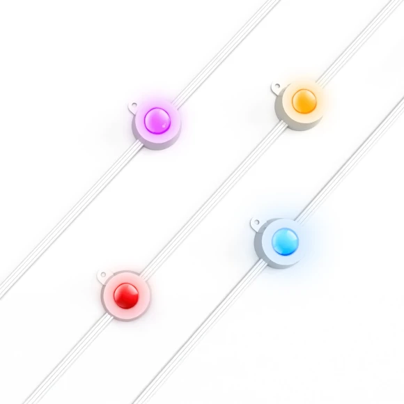 Permanent Outdoor Lights, Smart RGBIC with Tunable White String Lights — LED Strip Lights, Feit Electric
