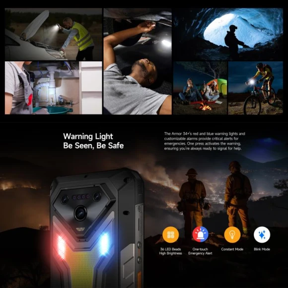 Rugged Phone, 512GB Storage, Black — Smartphones, Ulefone