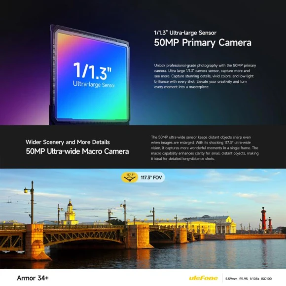 Rugged Phone, 512GB Storage, Black — Smartphones, Ulefone