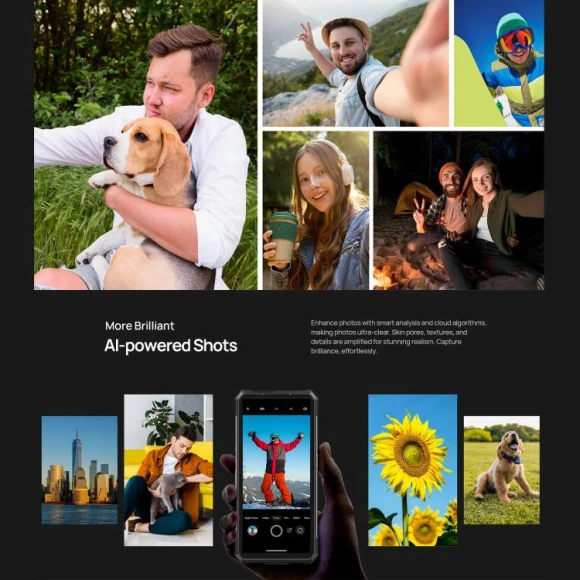 Rugged Phone, 512GB Storage, Black — Smartphones, Ulefone