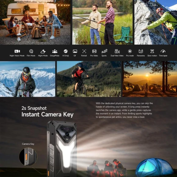 Rugged Phone, 512GB Storage, Black — Smartphones, Ulefone