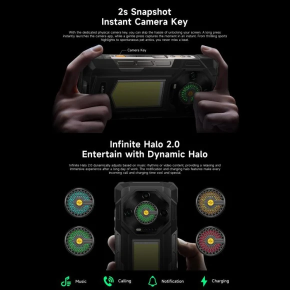 Rugged Smartphone, Black, 12GB RAM + 512GB Storage — Smartphones, Ulefone