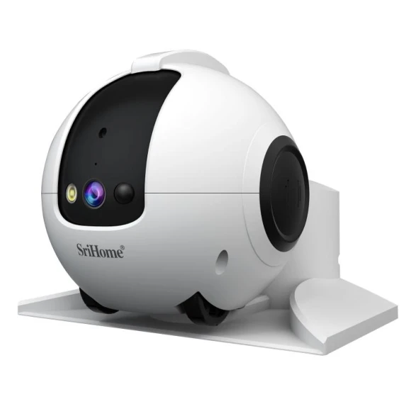 Smart Pet Robot Camera with Auto-Charging Dock, White — Security Camera, SriHome