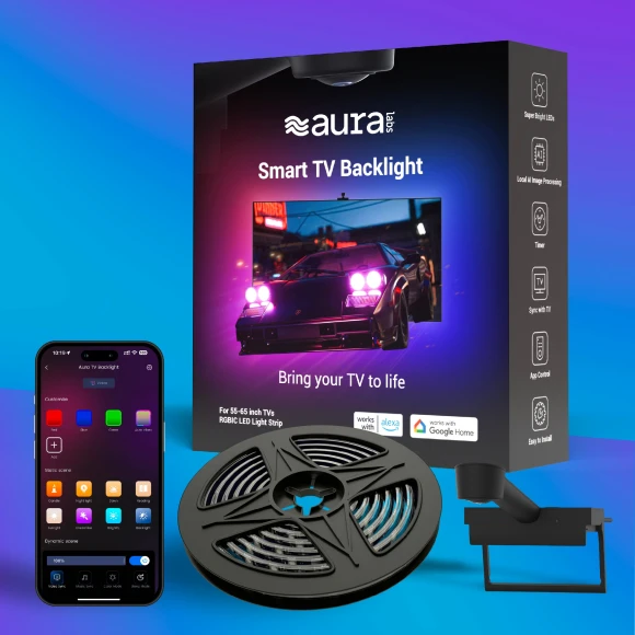 Smart TV Backlight Sync to Screen — LED Strip Lights, Aura Labs