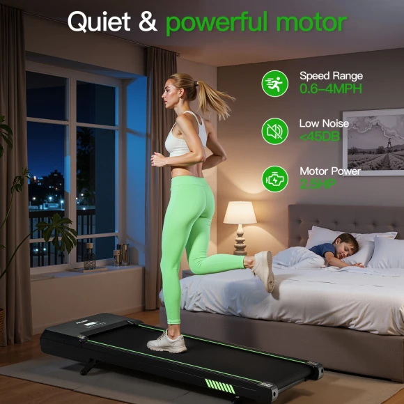 Under-Desk Walking Pad Treadmill — Connected Equipment, Akluer