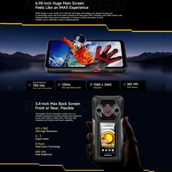 Armor 21 Black Rugged Smartphone — Smartphones, Ulefone