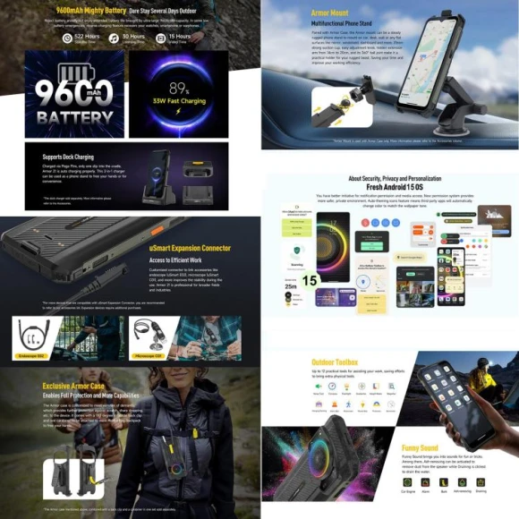 Armor 21 Black Rugged Smartphone — Smartphones, Ulefone