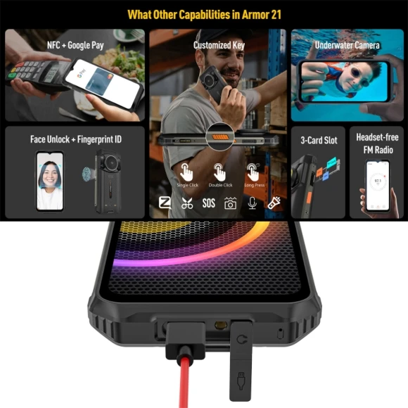 Armor 21 Black Rugged Smartphone — Smartphones, Ulefone