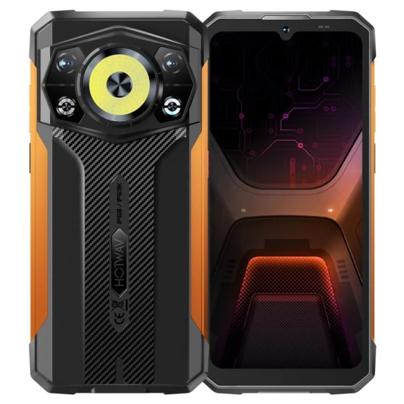 Orange Rugged Phone — Smartphones, HOTWAV