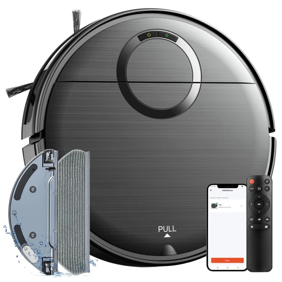 Robot Vacuum Cleaner and Mop, Black — Robot Vacuum, Teendow