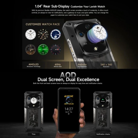 Rugged phone, Black — Smartphones, Ulefone