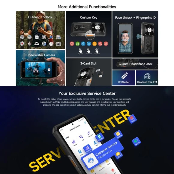 Rugged phone, Black — Smartphones, Ulefone