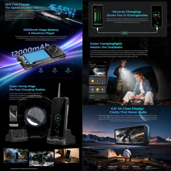 Rugged Smartphone, Black — Smartphones, HOTWAV
