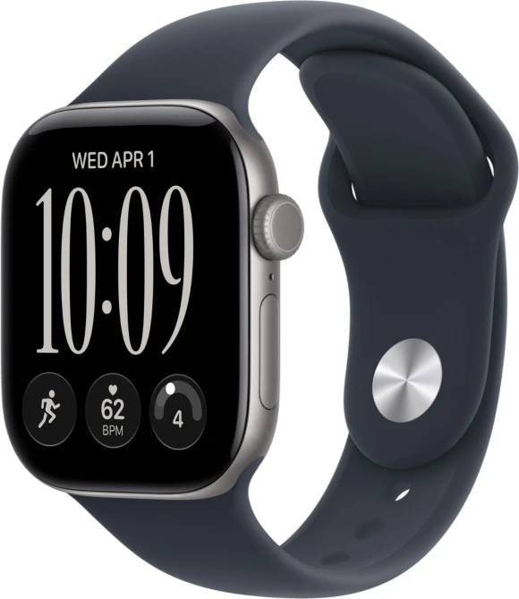 42 mm GPS Smartwatch, Space Gray Aluminum Case, Navy Blue Sport Band, S/M Band — Smart Watch, Apple