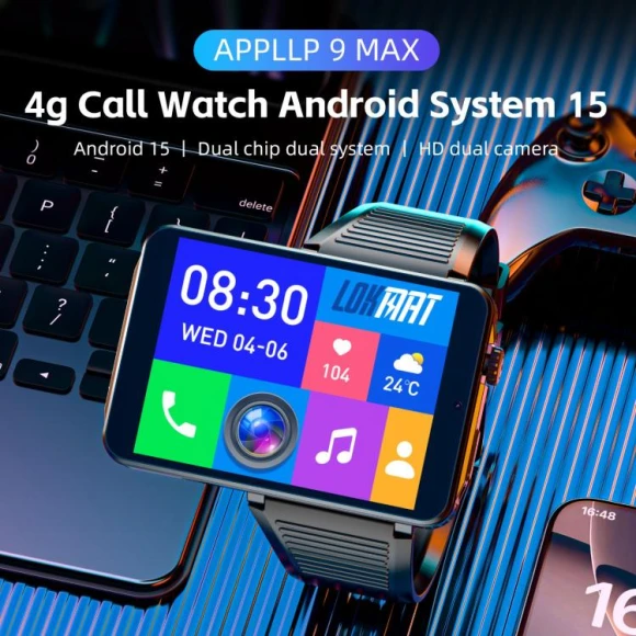 APPLLP 9 MAX Smart Watch, Black — Smart Watch, LOKMAT