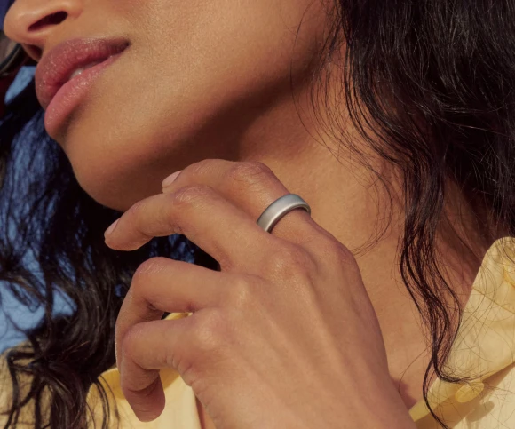 Smart Ring, Matte Silver, Size 07 (17.3) — Smart Ring, Oura