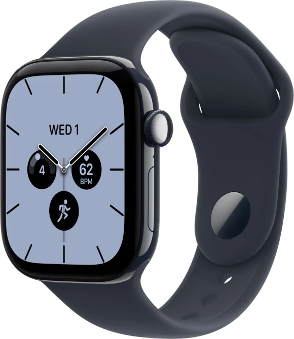 46 mm GPS + Cellular Smartwatch, Night Blue Ceramic with Navy Blue Band — Smart Watch, Apple