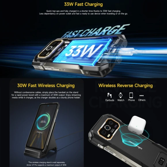 Rugged Phone, Black, 12GB+256GB — Smartphones, Ulefone