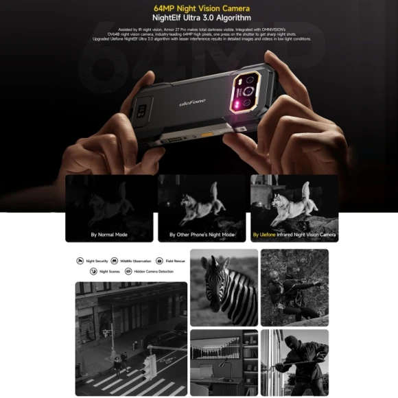 Rugged Phone, Black, 12GB+256GB — Smartphones, Ulefone