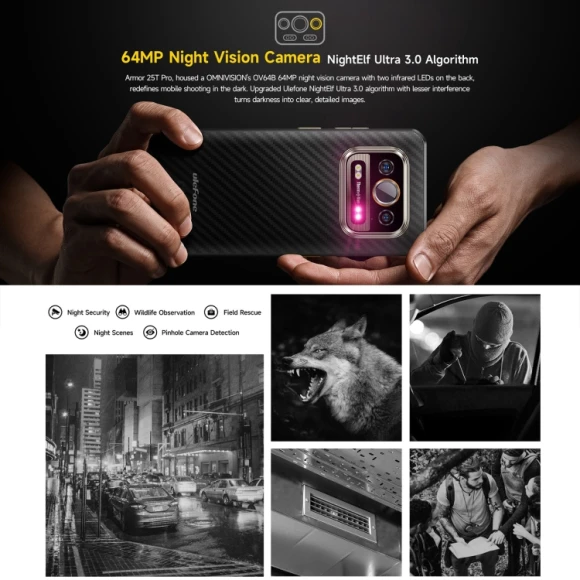 Rugged phone, Frost Black, 8GB+256GB — Smartphones, Ulefone