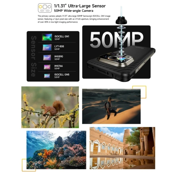 Rugged phone, Frost Black, 8GB+256GB — Smartphones, Ulefone
