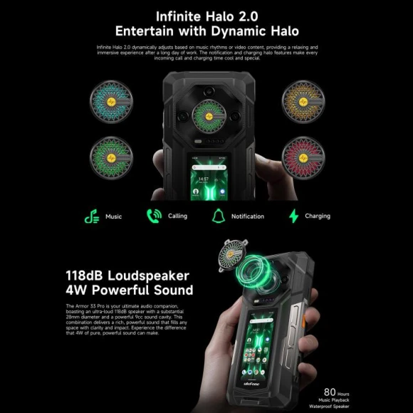 Rugged smartphone, Black, 512GB — Smartphones, Ulefone