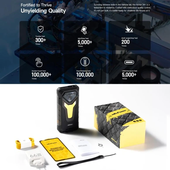 Rugged Smartphone with Projector, Black — Smartphones, Ulefone