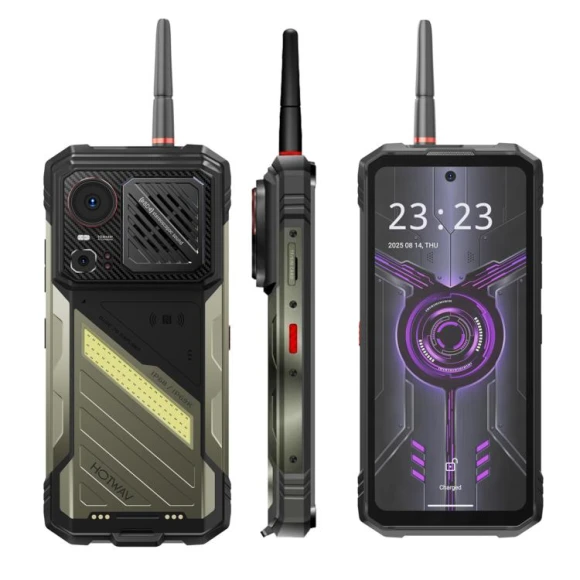Black Rugged Phone — Smartphones, HOTWAV