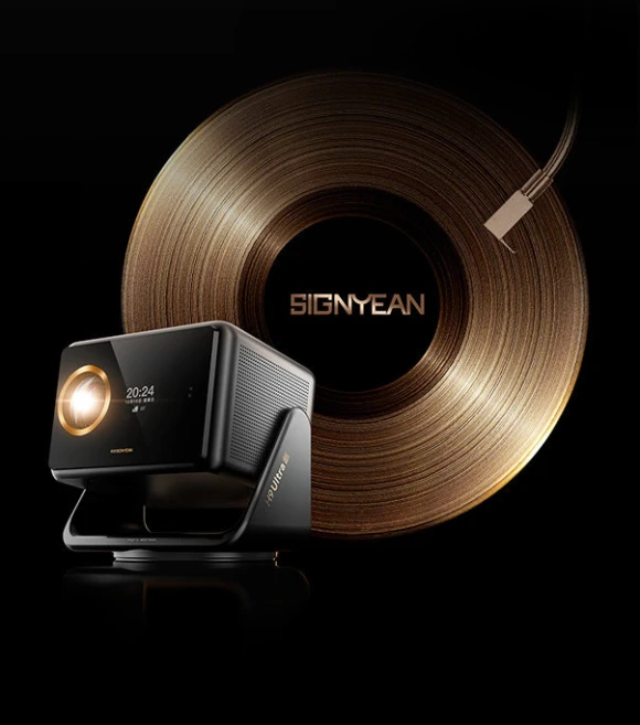 Black Video Projector — Smart Projector, SIGNYEAN