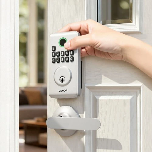 Electronic Keypad Deadbolt Door Lock with Lever Handles — Smart Lock, VEVOR