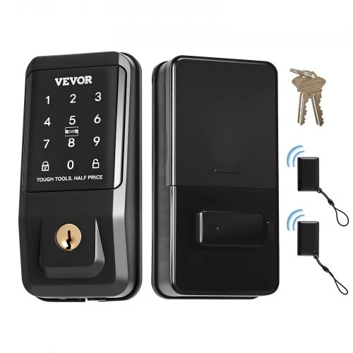Keyless-Entry Touchpad Electronic Deadbolt, Matte Black — Smart Lock, VEVOR