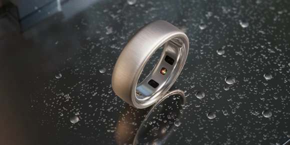Smart Ring, size 15 (23.9), Matte silver — Smart Ring, Oura