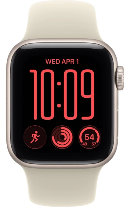 Smartwatch, 44 mm, Starlight Aluminum Case with Sand Sport Band — Smart Watch, Apple