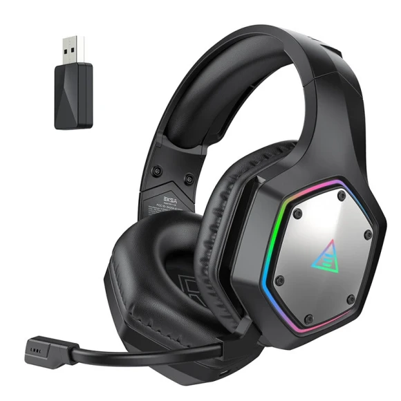 Gaming Headset, Black White — Wireless Earbuds, EKSA