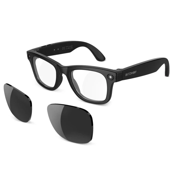 AI Smart Glasses, Black — Smart Glasses, BlitzWolf