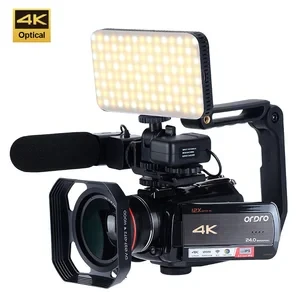 4K Camcorder with 12X Optical Zoom and Built-in Wi-Fi — Digital Cameras & Camcorders, Ordro