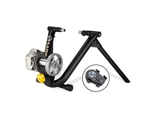 Indoor bike trainer with included speed sensor — Connected Equipment, Saris