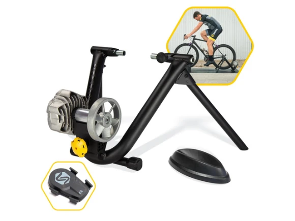 Indoor bike trainer with included speed sensor — Connected Equipment, Saris