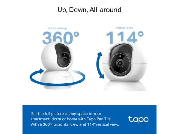 Pan/tilt home security Wi-Fi camera — Security Camera, TP-Link