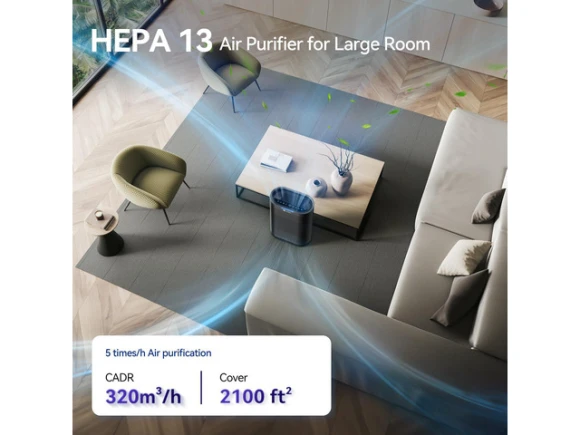Black Air Purifier — Air Purifier, TEMAGICH