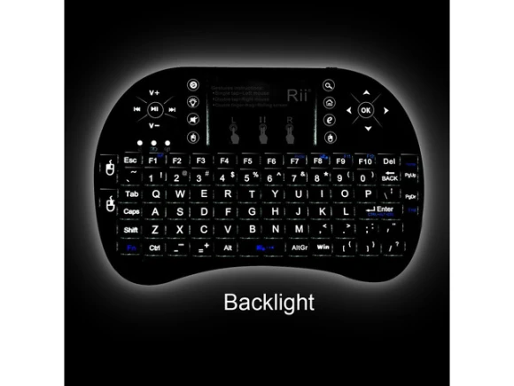 Mini Bluetooth Keyboard with Touchpad, Black — Bluetooth Keyboard, Rii