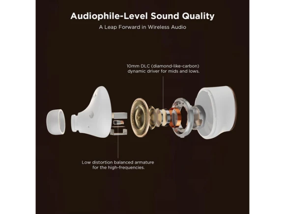 White Adaptive ANC Earbuds — Wireless Earbuds, 1MORE