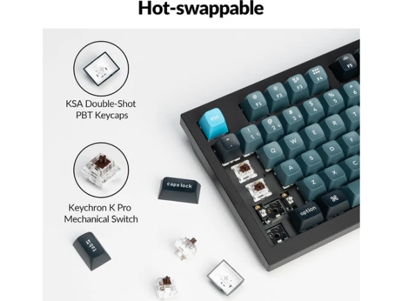 96% Wireless Mechanical Keyboard with Programmable Knob — Bluetooth Keyboard, Keychron