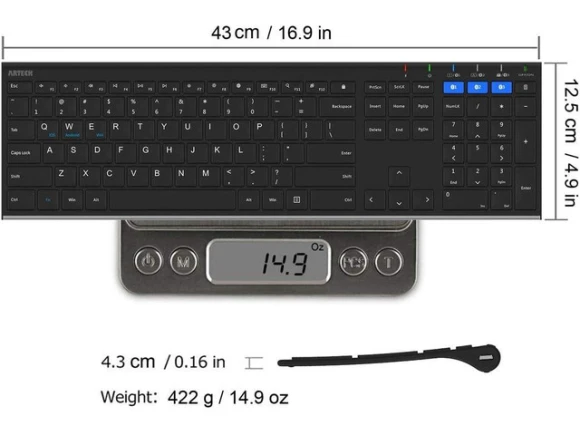Full-Size Bluetooth Keyboard — Bluetooth Keyboard, Arteck