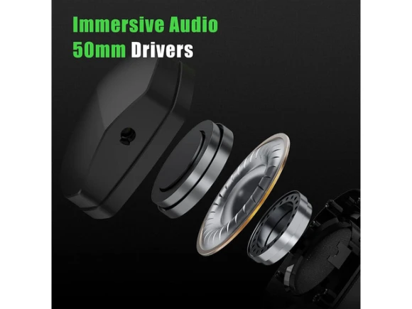 Green Wireless Gaming Headset — Wireless Earbuds, NUBWO