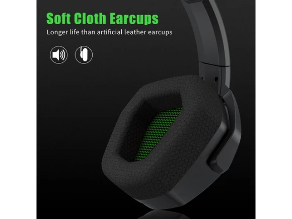 Green Wireless Gaming Headset — Wireless Earbuds, NUBWO