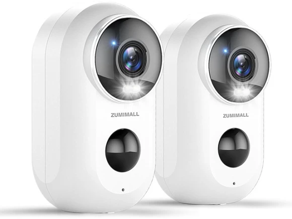 Outdoor Wireless Security Camera, 2 Cameras — Security Camera, ZUMIMALL
