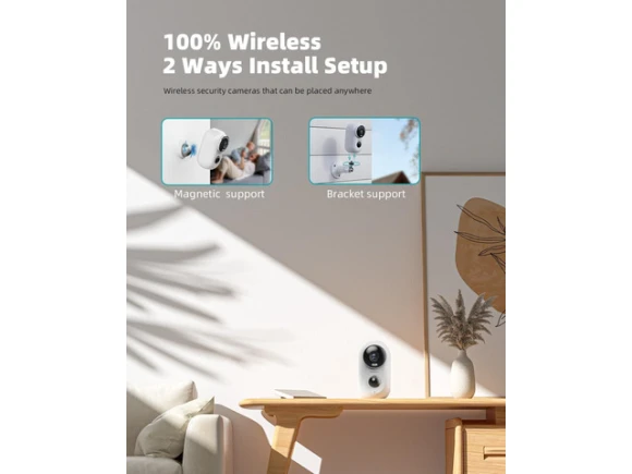 Outdoor Wireless Security Camera, 2 Cameras — Security Camera, ZUMIMALL