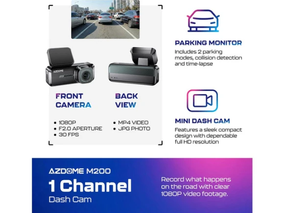 Single-Channel Dash Cam — Dash Cam, AZDOME